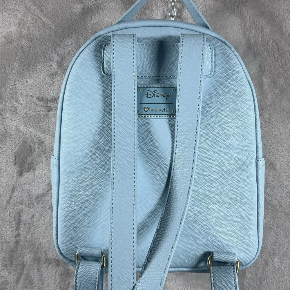 Loungefly Disney Lilo & Stitch Quilted Blue Mini Backpack Bag Purse